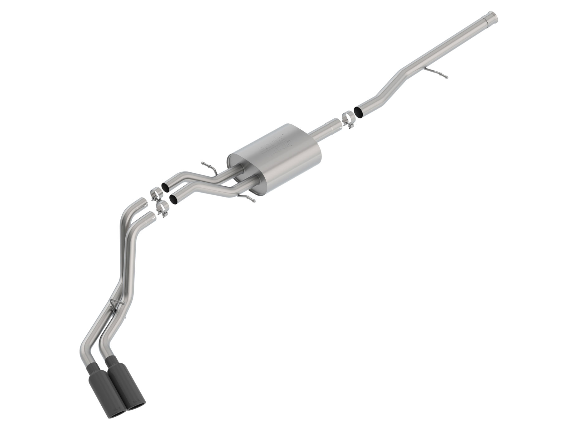 Borla 140797BC | Silverado 1500 5.3L Cat-Back Exhaust ATAK Side Exit Black Tips; 2014-2019