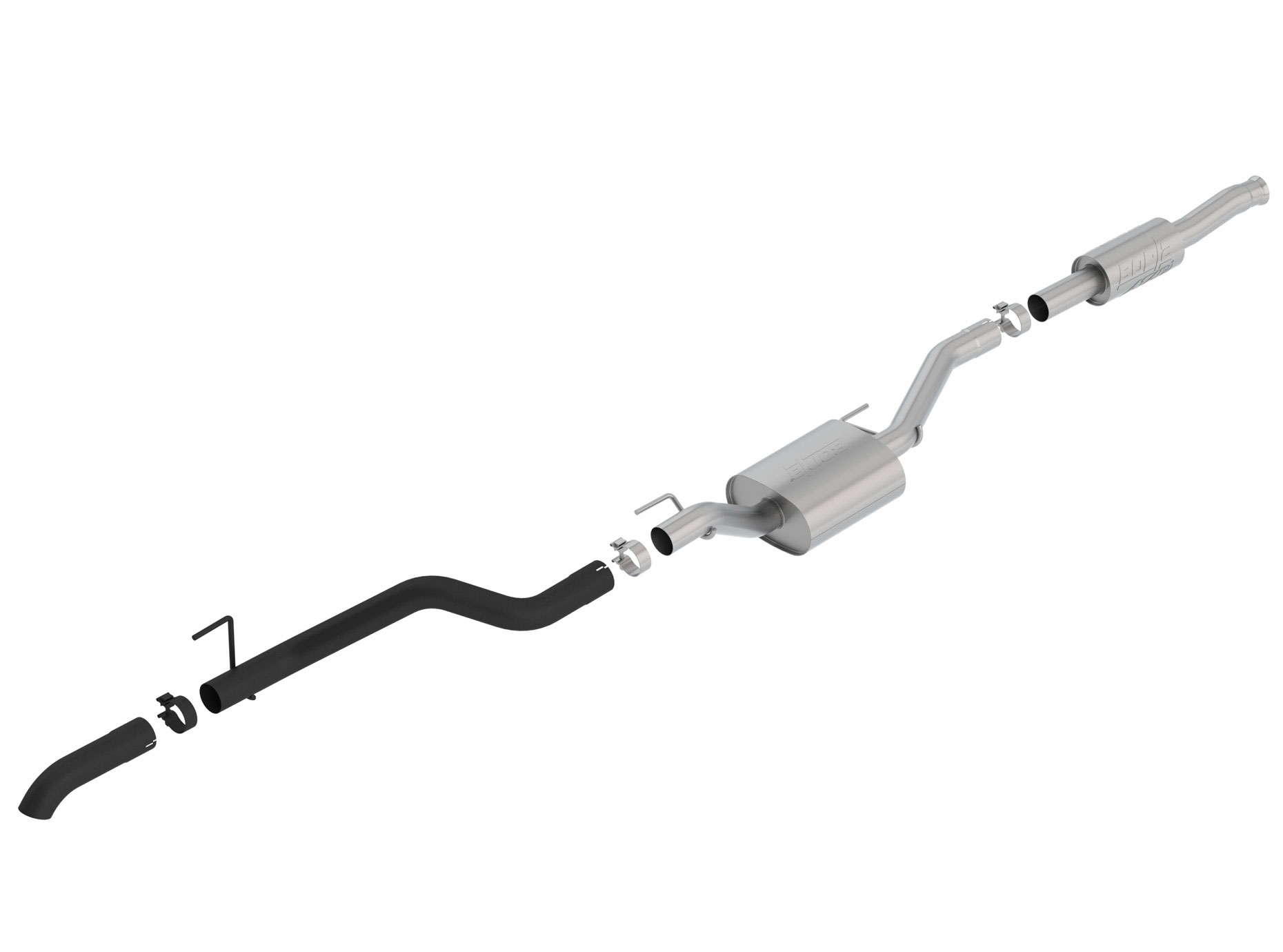 Borla 140810CB | Jeep Gladiator ATAK Cat-Back Exhaust System Black; 2020-2024