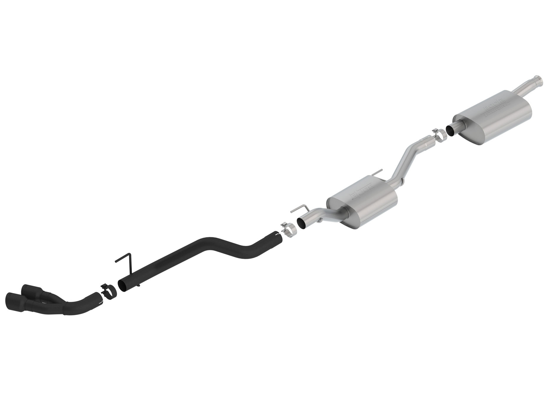 Borla 140811CB | Jeep Gladiator Cat-Back Exhaust Touring with Black Tips; 2020-2024