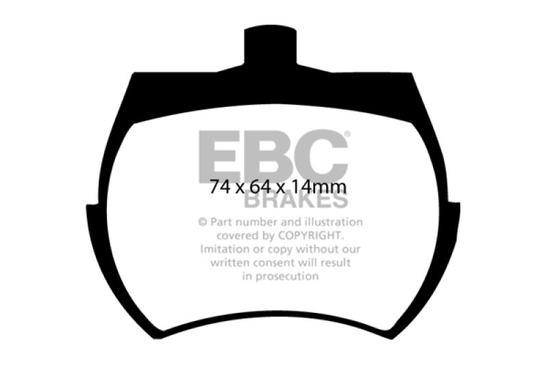 EBC ud061 | 62-71 Austin-Healey Sprite (Steel Wheels) Ultimax2 Front Brake Pads