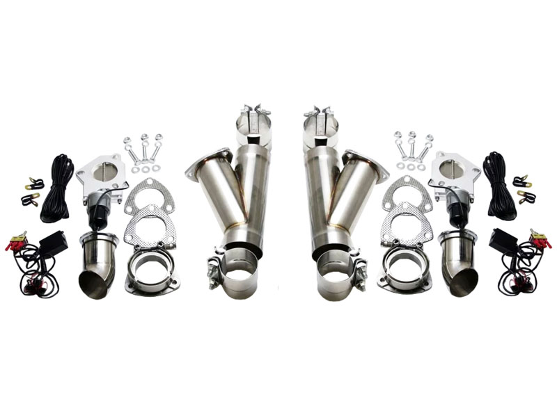 Granatelli Motor Sports 302522d | Granatelli 2.25in Stainless Steel Electronic Dual Exhaust Cutout w/Slip Fit & Band Clamp