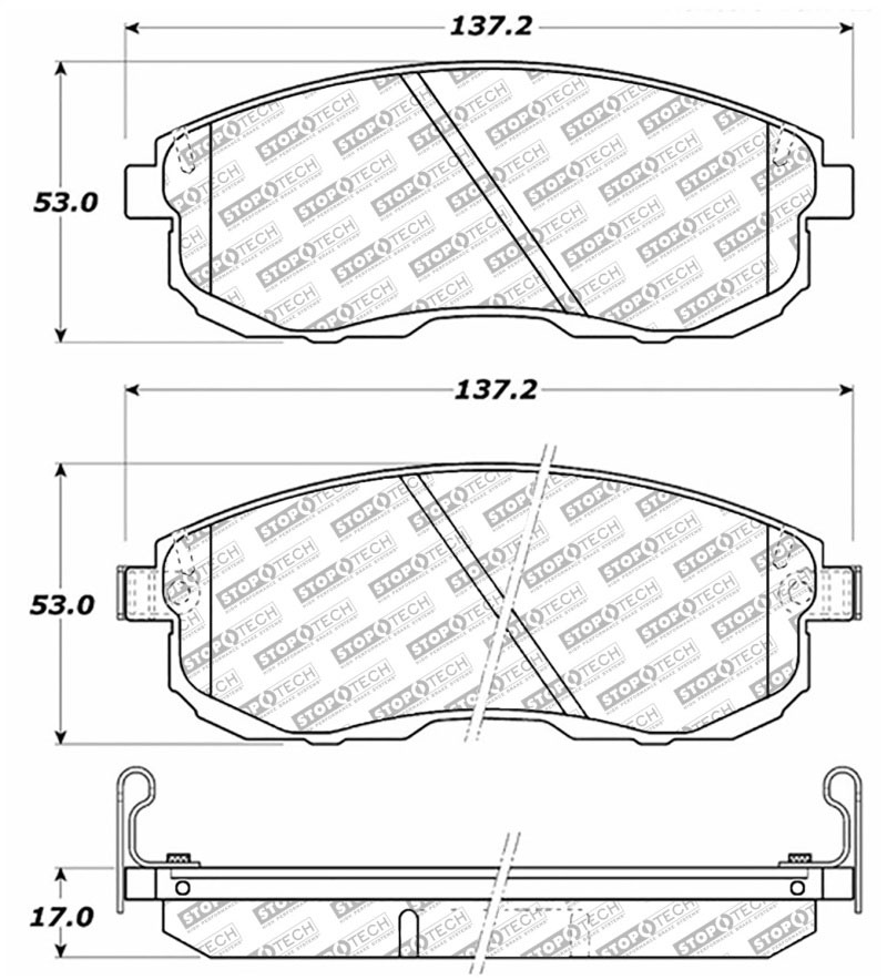 Stoptech 305.06530 | StopTech Street Select Brake Pads Nissan Sentra SE-R, Front; 2002-2006