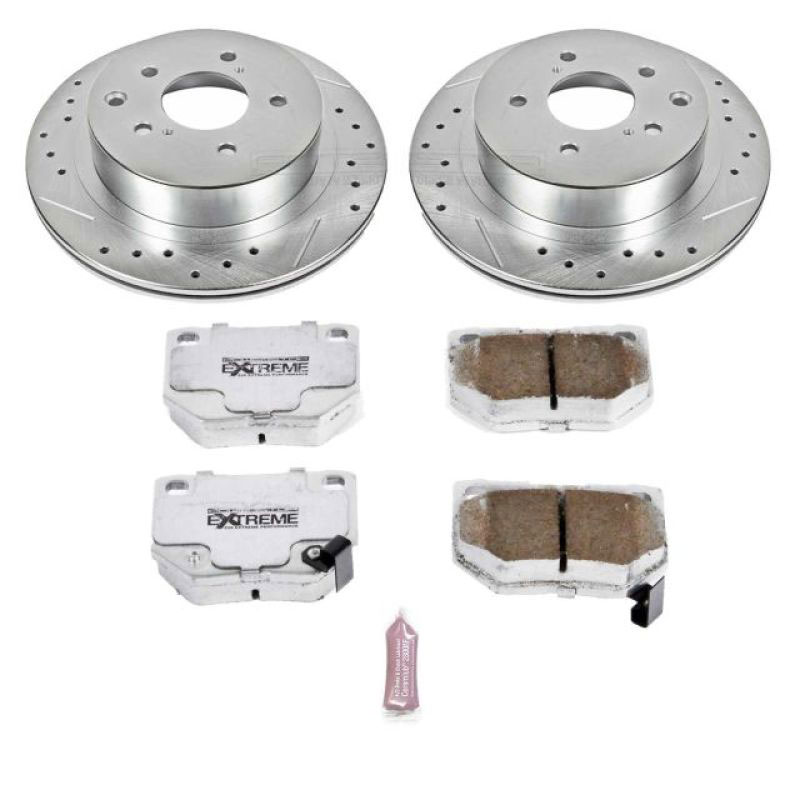 PowerStop k666-26 | Power Stop 89-96 Nissan 300ZX Rear Z26 Street Warrior Brake Kit; 1989-1996