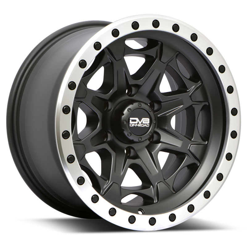 DV8 Offroad 886b2907312 | Aluminum 886 Beadlock Wheels 20x9 5x127 - 12mm Matte Black