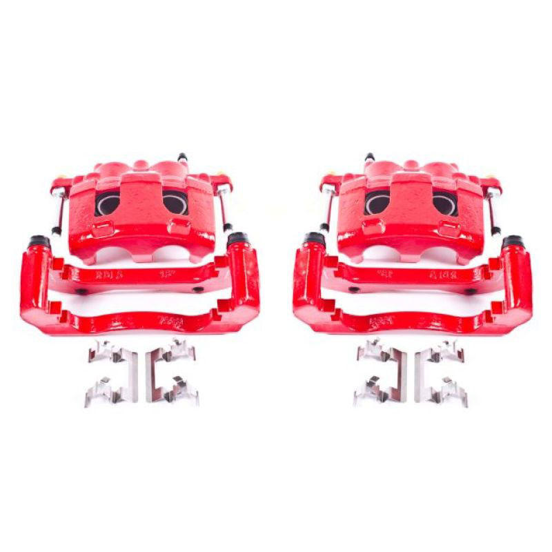 PowerStop s4988 | Power Stop 06-11 Buick Lucerne Front Red Calipers w/Brackets - Pair; 2006-2011