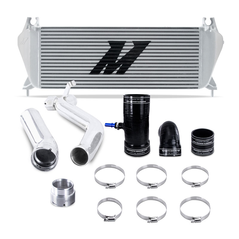 Mishimoto mmint-rgr-19kslp | 19+ Ford Ranger 2.3L EcoBoost Intercooler Kit - Silver + Polished Pipes; 2019-2022