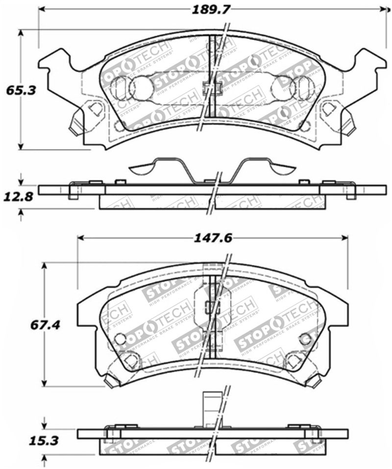 Stoptech 309.05060 | StopTech Sport Brake Pads Pontiac Grand Am, Front; 1991-1998