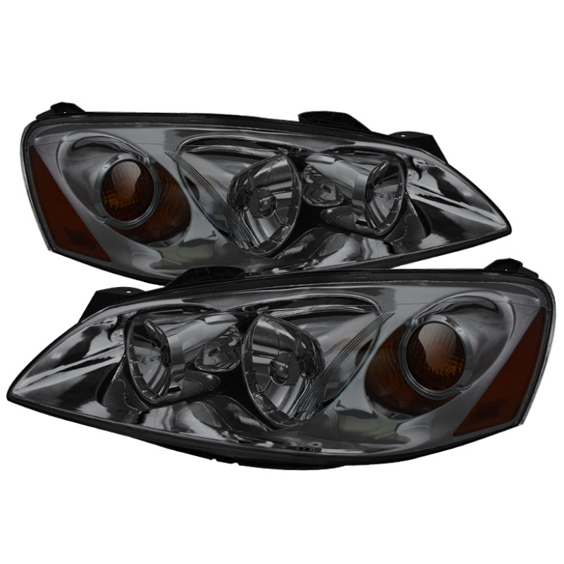 SPYDER 9023682 | Xtune Pontiac G6 05-10 (09-10 Fit w/Amber Turn Signal) Crystal Headlights Smoke HD-JH-PG605-AM-SM; 2005-2010