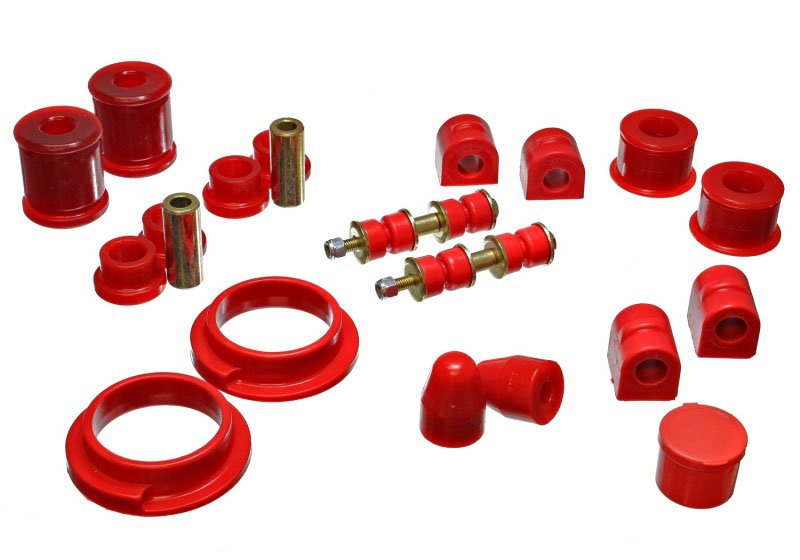 Energy Suspension 4.18119r | 00-04 Ford Focus Red Hyper-flex Master Bushing Set; 2000-2004