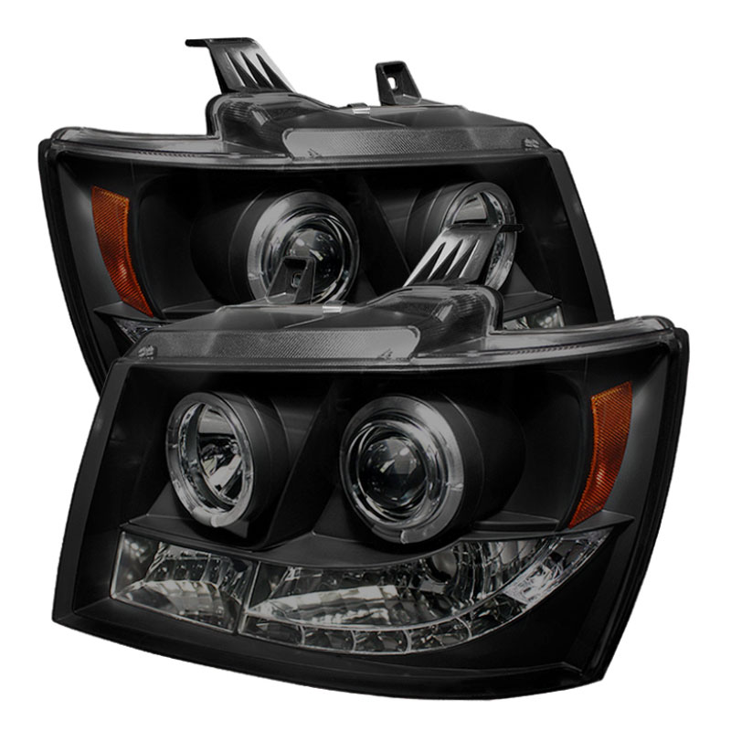 SPYDER 5078346 | Spyder Chevy Suburban 1500/2500 Projector Headlights - LED Halo - LED Black Smoke - (PRO-YD-CSUB07-HL-BSM); 2007-2014