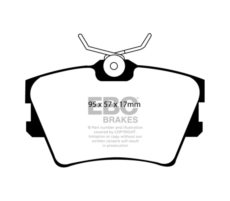 EBC dp61102 | 96-98 Volkswagen Eurovan 2.5 Vented Rotors Greenstuff Rear Brake Pads; 1996-1998