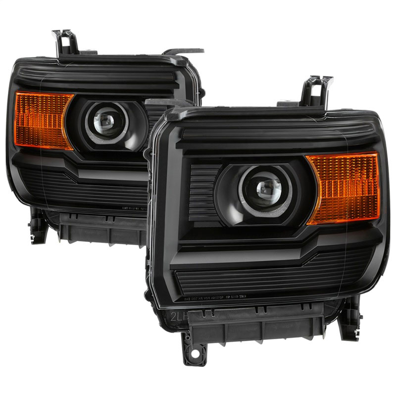 SPYDER 9042423 | xTune 14-15 GMC Sierra 1500 OEM Style Halogen Headlights - Black (HD-JH-GS14-AM-BK); 2014-2015