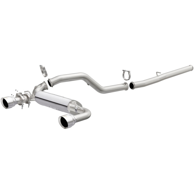 Magnaflow 19363 | MagnaFlow CatBack 16-17 Ford Focus RS 2.3L Race Series Dual Exit Polished Stainless Exhaust; 2016-2017