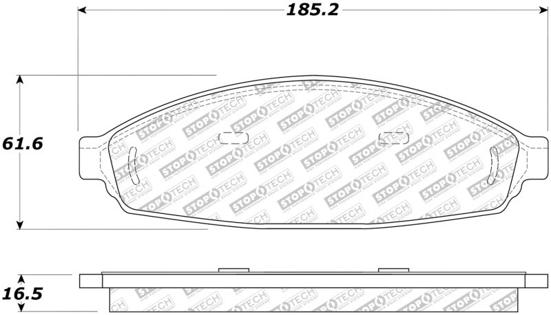 Stoptech 305.09310 | StopTech Street Select Brake Pads Mercury Grand Marquis Police Pkg, Front; 2011-2011