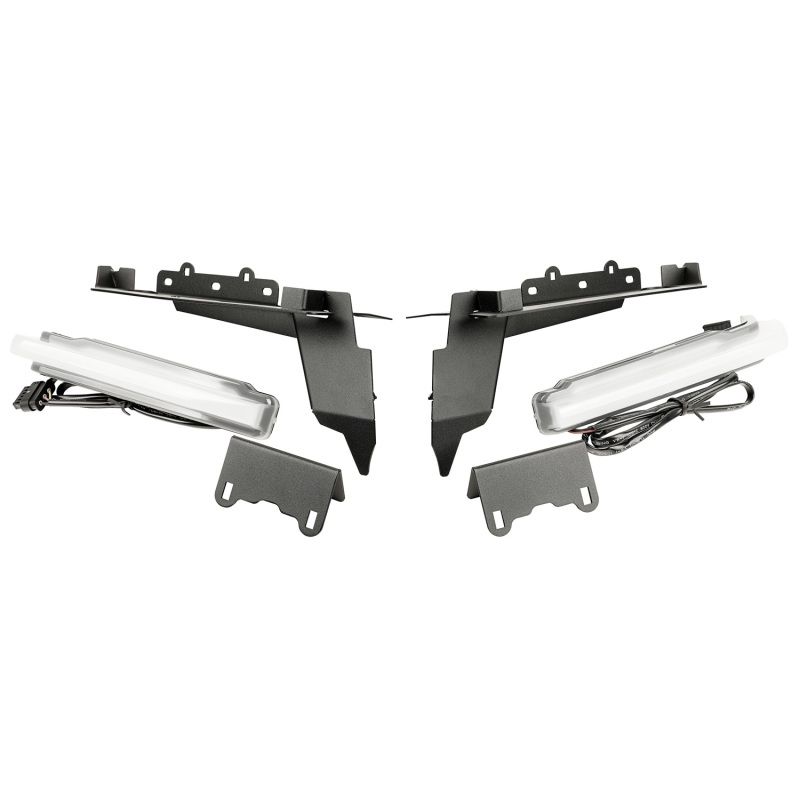 Rugged Ridge 1164095 | Chop Brackets Front Fender 20-23 Jeep Gladiator/Wrangler JL Overland/Sahara/Sport w/DRL; 2023-2024