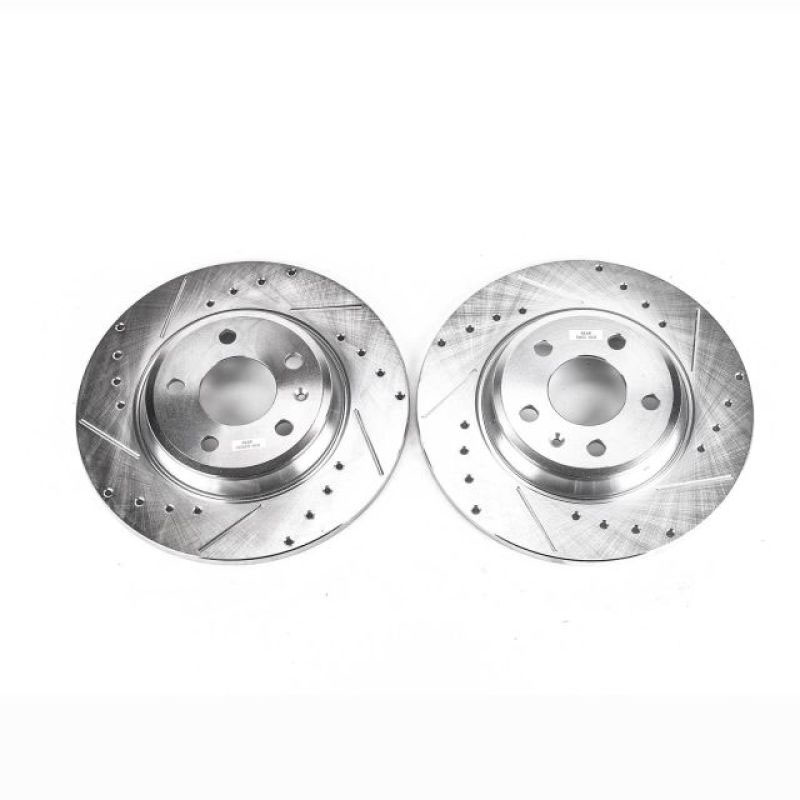 PowerStop ebr1007xpr | Power Stop 09-19 Audi A4 Rear Evolution Drilled & Slotted Rotors - Pair; 2009-2019