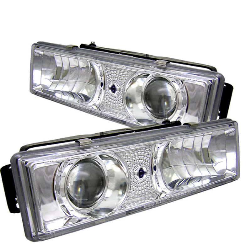 SPYDER 5009296 | Spyder C-10 C/k Series Halo Projector Headlights - Chrome - (PRO-YD-CCK88-C); 1988-1999