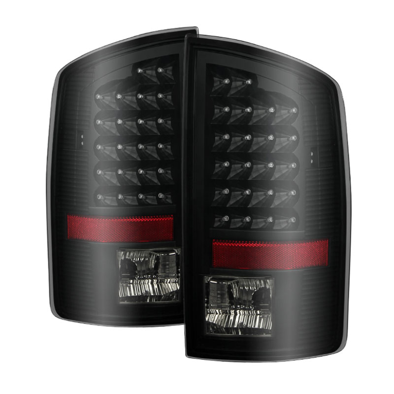 SPYDER 9026539 | Xtune Dodge Ram 07-08 1500 / Ram 07-09 2500/3500 LED Tail Lights Black Smoke ALT-JH-DR07-LED-BKSM; 2007-2008