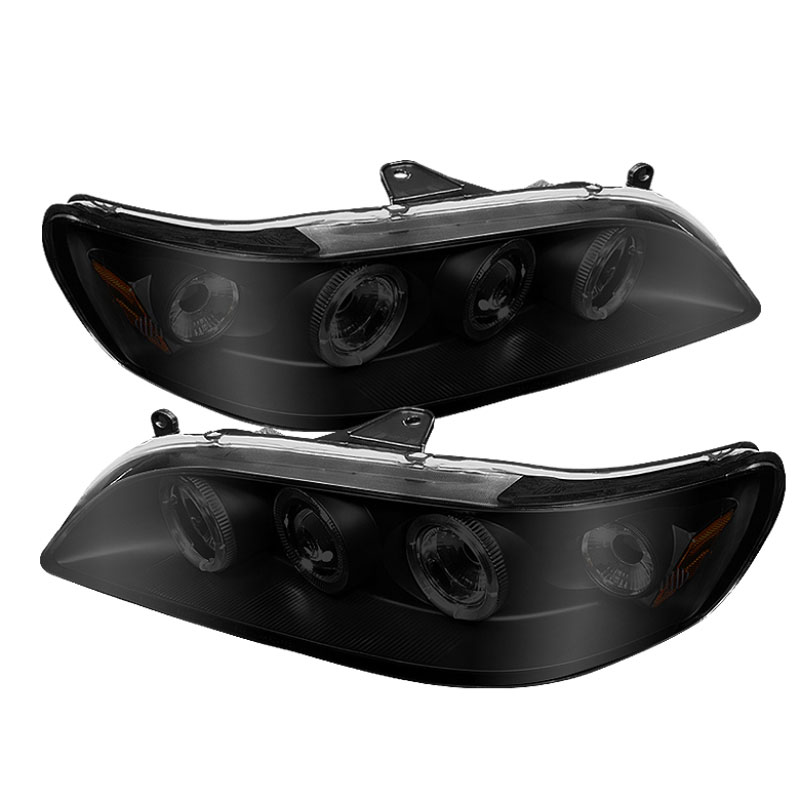 SPYDER 5010728 | Spyder Honda Accord Halo Projector Headlights - Black - (PRO-YD-HA98-AM-BK); 1998-2002