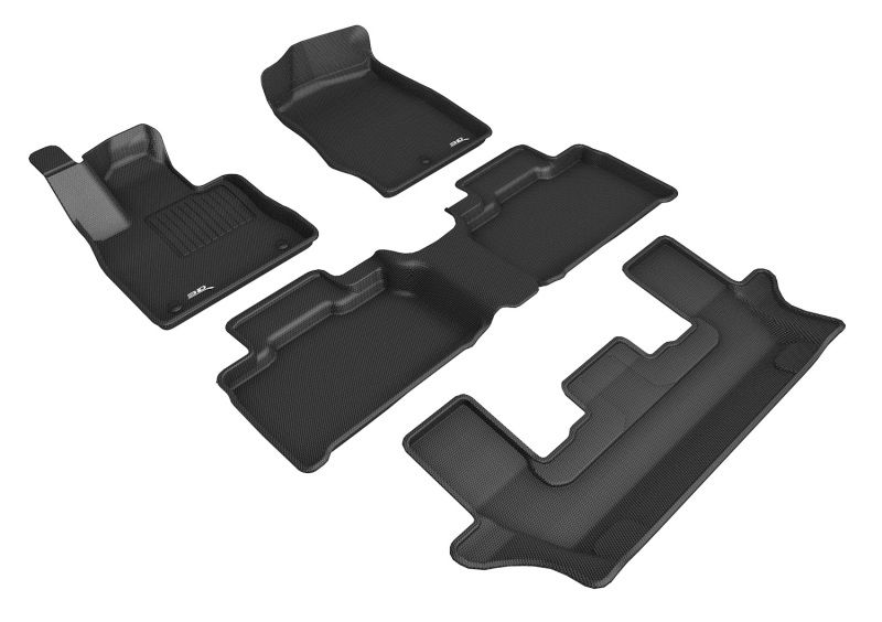 3D Maxpider l1fr13001509 | 3D MAXpider 2020-2022 Ford Explorer 1st/2nd/3rd Row Floor Mats - Black; 2020-2022