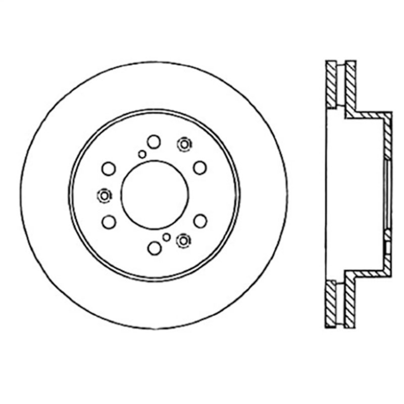 Stoptech 127.66057L | StopTech Chevrolet Suburban Sport Drilled/Slotted Rotor, Front Left; 2015-2017