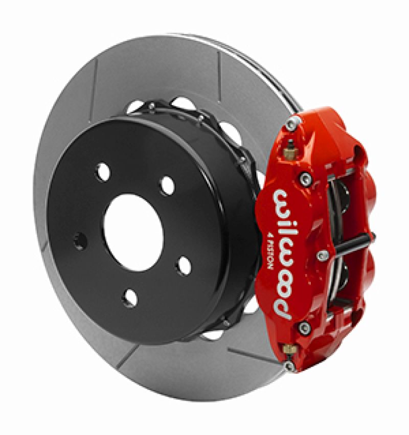 Wilwood 14016179r | 2020+ Jeep Gladiator (JT) Narrow Superlite 4R Rear Slotted Brake Kit 14.00in Red w/ Lines; 2020-2023