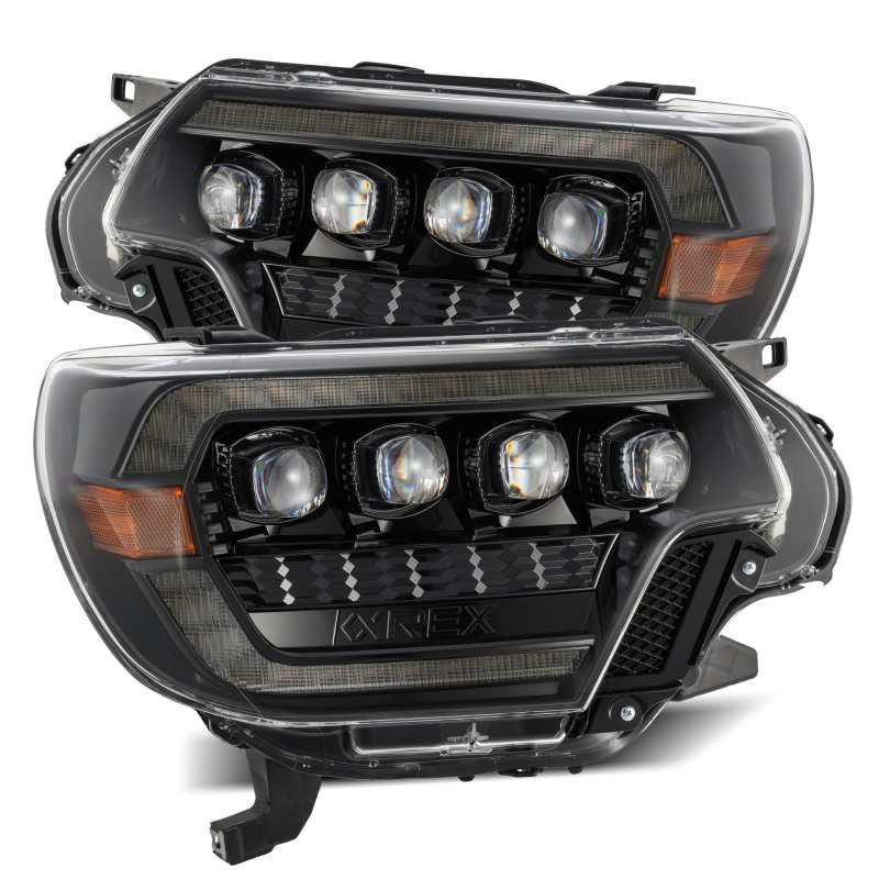 AlphaRex 880752 | 12-15 Toyota Tacoma NOVA LED Proj Headlights Plank Alpha Blk w/Activ Light/Seq Signal/DRL; 2012-2015