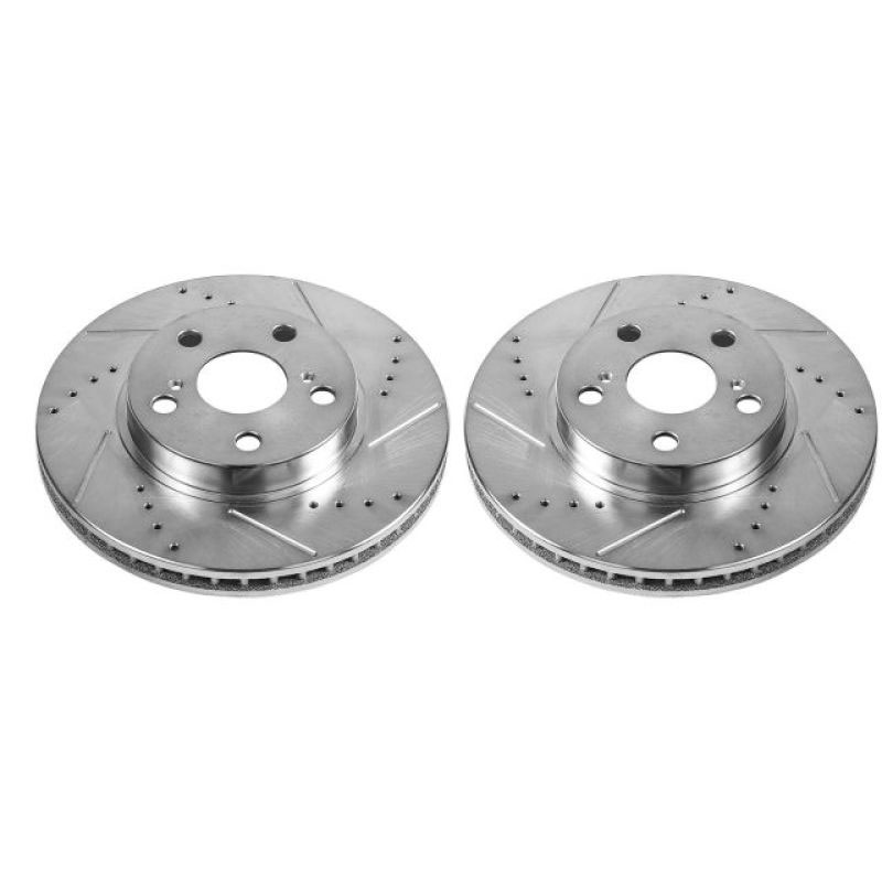 PowerStop jbr1394xpr | Power Stop 11-17 Lexus CT200h Front Evolution Drilled & Slotted Rotors - Pair; 2011-2017