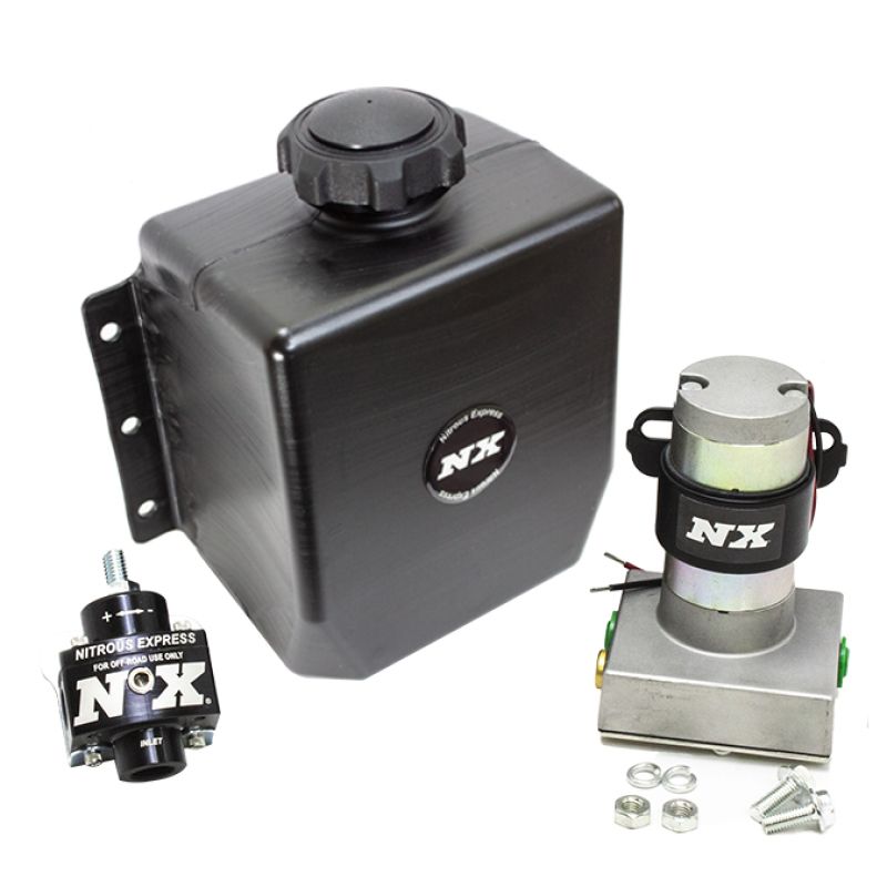 Nitrous Express 150033qt | Stand Alone Fuel Enrichment System w/External Fuel Pump/Fuel Regulator/3qt Tank