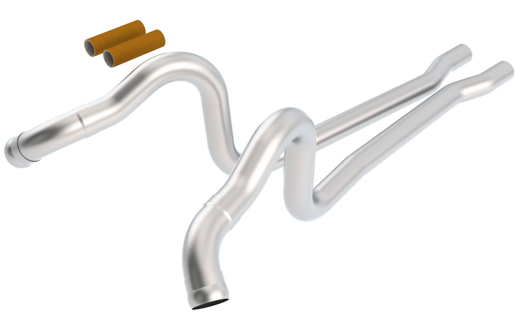 Borla 60521 | Ford Mustang GT / GT500 Intermediate Overaxle Pipes; 2011-2014