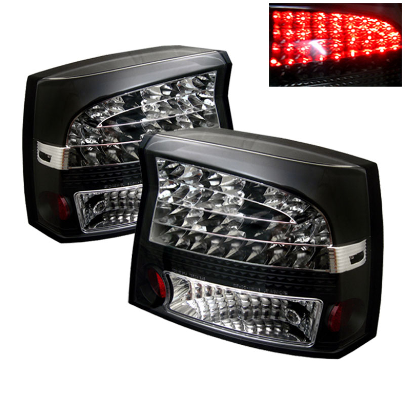 SPYDER 5002273 | Spyder Dodge Charger LED Tail Lights - Black - (ALT-YD-DCH05-LED-BK); 2006-2008