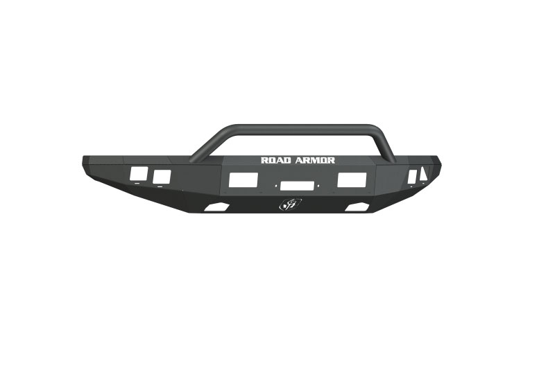 Road Armor 614r4b | 10-14 Ford Raptor Stealth Front Winch Bumper w/Pre-Runner Guard - Tex Blk; 2010-2014