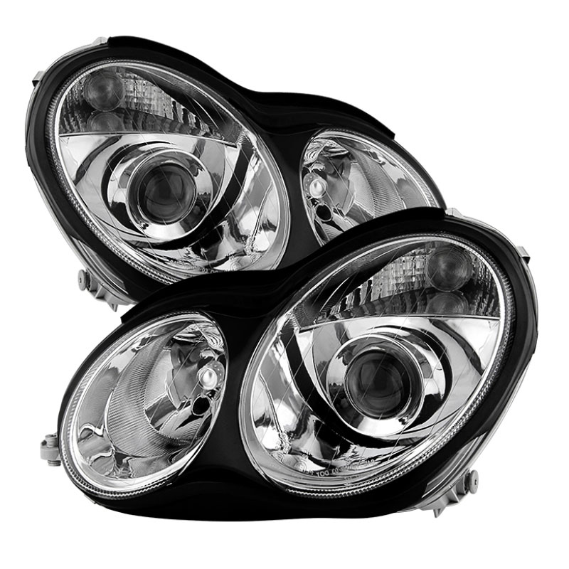 SPYDER 9029783 | Xtune Mercedes W203 C Class Sedan 01-05 Projector Headlights -Chrome PRO-JH-MBW203-C; 2001-2005