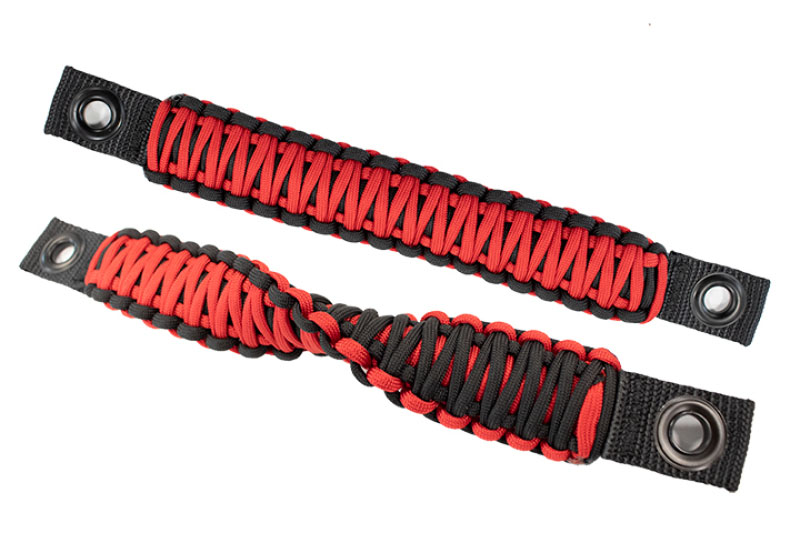 Fishbone Offroad fb55286 | 97-06 Jeep Wrangler Paracord Door Handles - Black/Red; 1997-2006