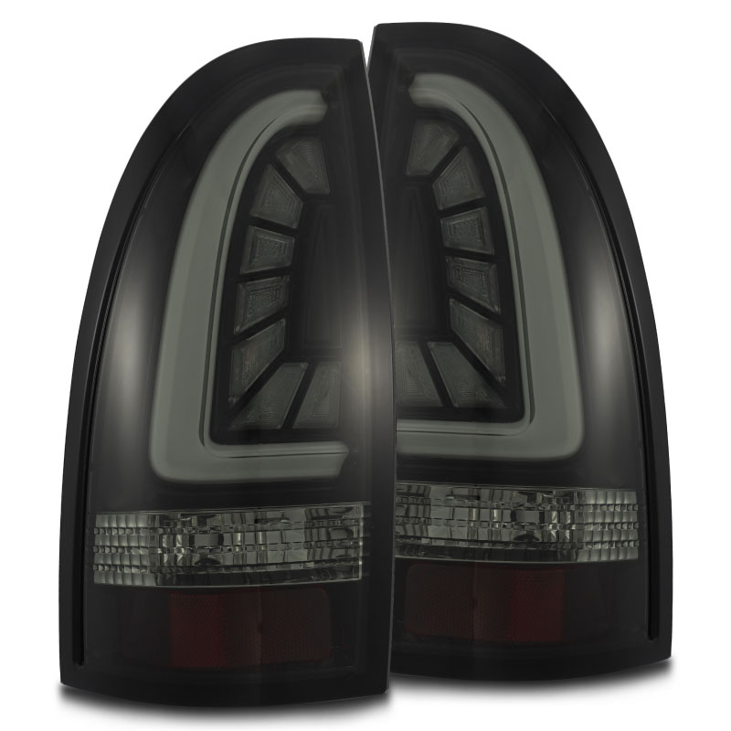 AlphaRex 680030 | 05-15 Toyota Tacoma PRO-Series LED Tail Lights Jet Black; 2005-2015