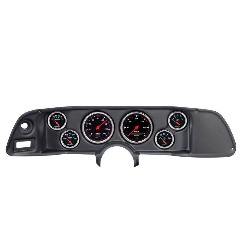 AutoMeter 7022-DB | Autometer Designer Black 70-78 Camaro Dash Kit 6pc Tach / MPH / Fuel / Oil / WTMP / Volt; 1970-1978