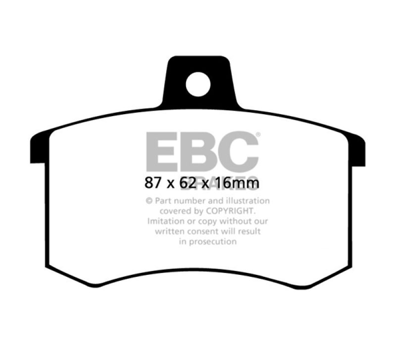 EBC dp4370r | 89-90 Audi 100 Quattro 2.3 Yellowstuff Rear Brake Pads; 1989-1990