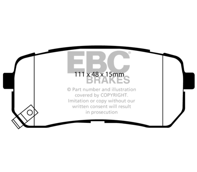 EBC ud1302 | 15+ Kia Sedona 3.3 Ultimax2 Rear Brake Pads; 2015-2023