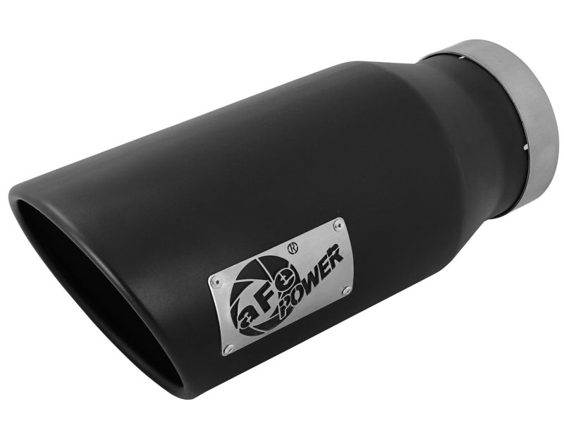 aFe 49T50702-B15 | POWER MACH Force-Xp 5in 304 Stainless Steel Exhaust Tip 5In x 7Out x15Lin Bolt-On Right-Blk