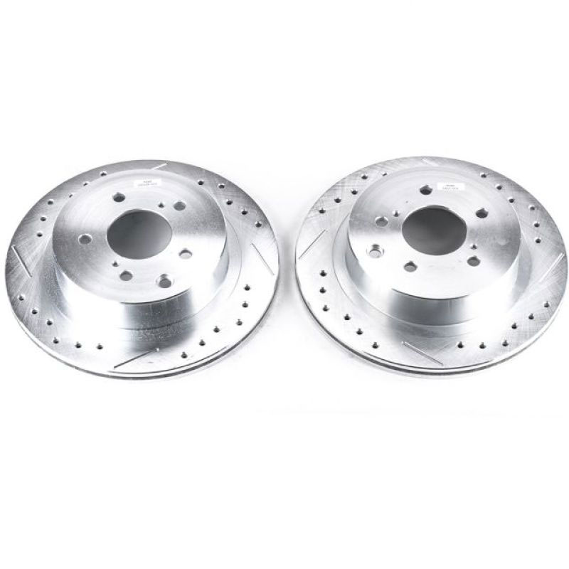 PowerStop jbr509xpr | Power Stop 89-96 Nissan 300ZX Rear Evolution Drilled & Slotted Rotors - Pair; 1989-1996