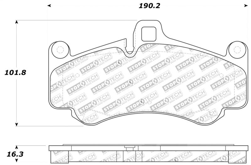 Stoptech 309.09910 | StopTech Sport Brake Pads Porsche Cayman Ceramic Disc, Front; 2006-2012