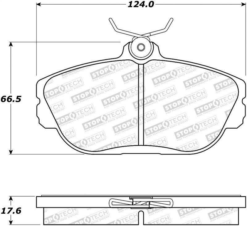 Stoptech 308.06010 | StopTech Street Brake Pads Ford Taurus, Front; 1993-2000