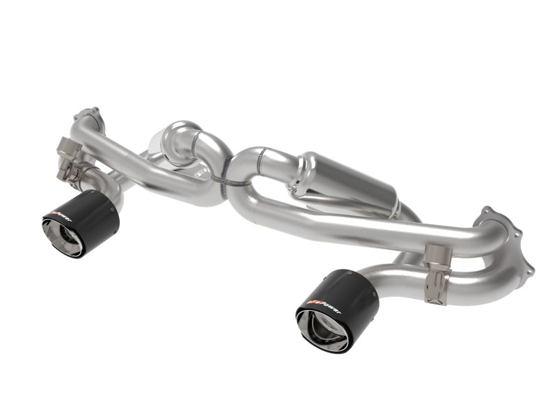 aFe 49-36443-c | MACHForce XP 2.25in-2.5in 304SS Exhaust Cat-Back 20-22 Porsche Cayman GT4 (718) - Carbon Tips; 2020-2022