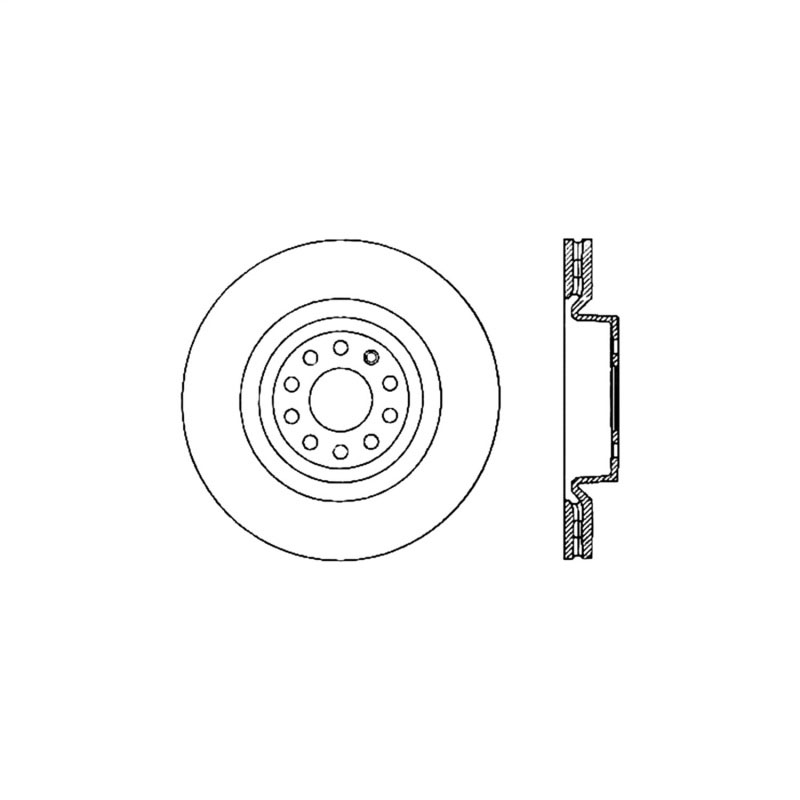 Stoptech 125.33098CRY | StopTech Audi A3 Quattro Cryostop Premium High Carbon Rotor, Front; 2006-2018