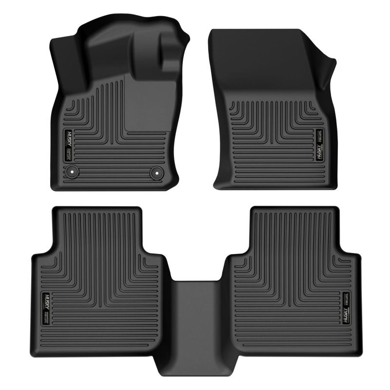 Husky Liners 95231 | 18-22 Volkswagen Tiguan Weatherbeater Black Front & 2nd Seat Floor Liners; 2018-2022