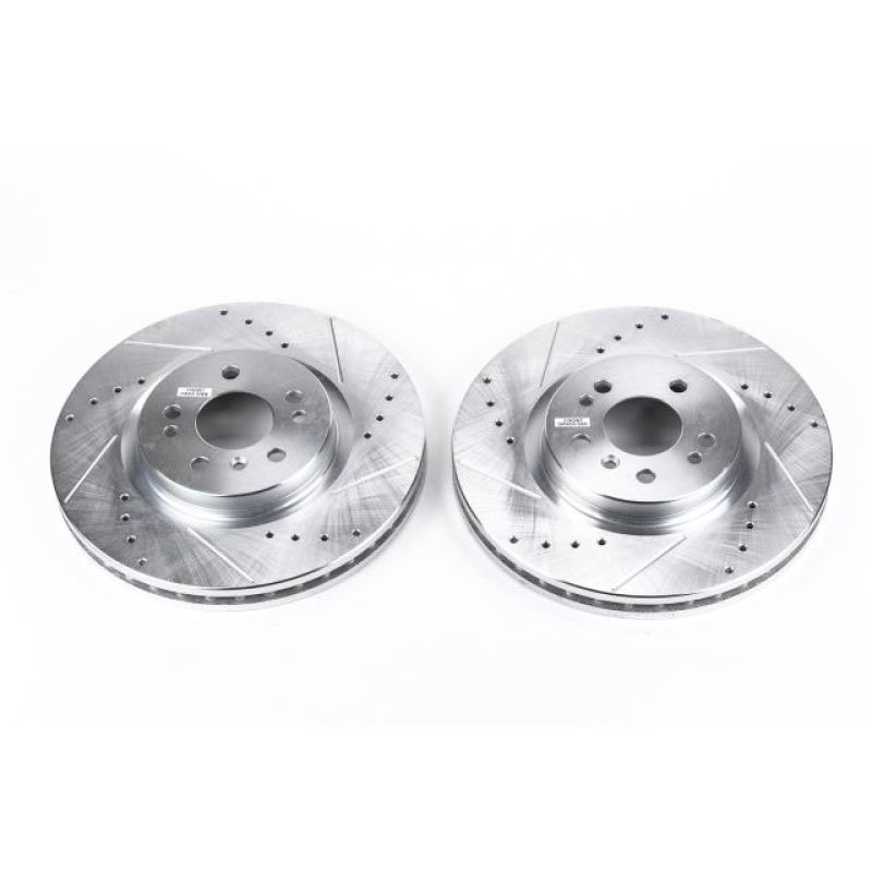 PowerStop ebr676xpr | Power Stop 07-09 Mercedes-Benz ML320 Front Evolution Drilled & Slotted Rotors - Pair; 2007-2009