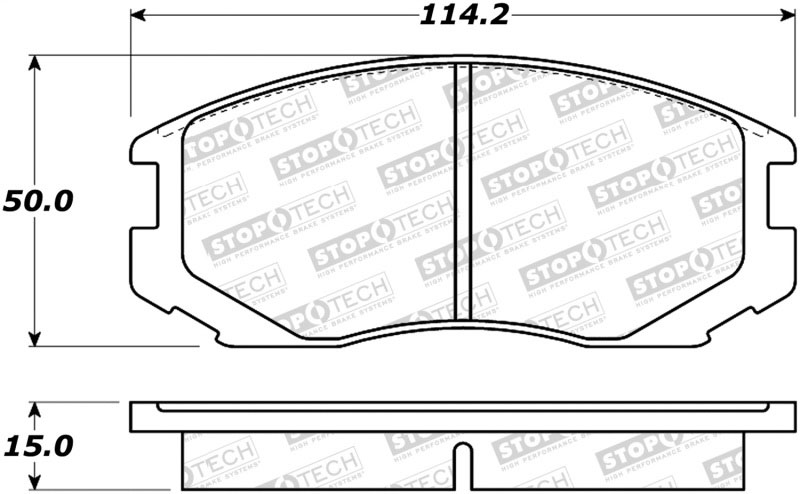 Stoptech 308.06020 | StopTech Street Brake Pads Plymouth Colt Base, Front; 1993-1994