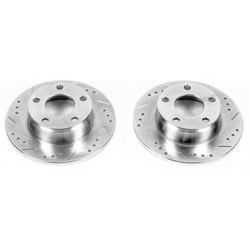 PowerStop ebr1009xpr | Power Stop 99-04 Audi A6 Quattro Rear Evolution Drilled & Slotted Rotors - Pair; 1999-2004