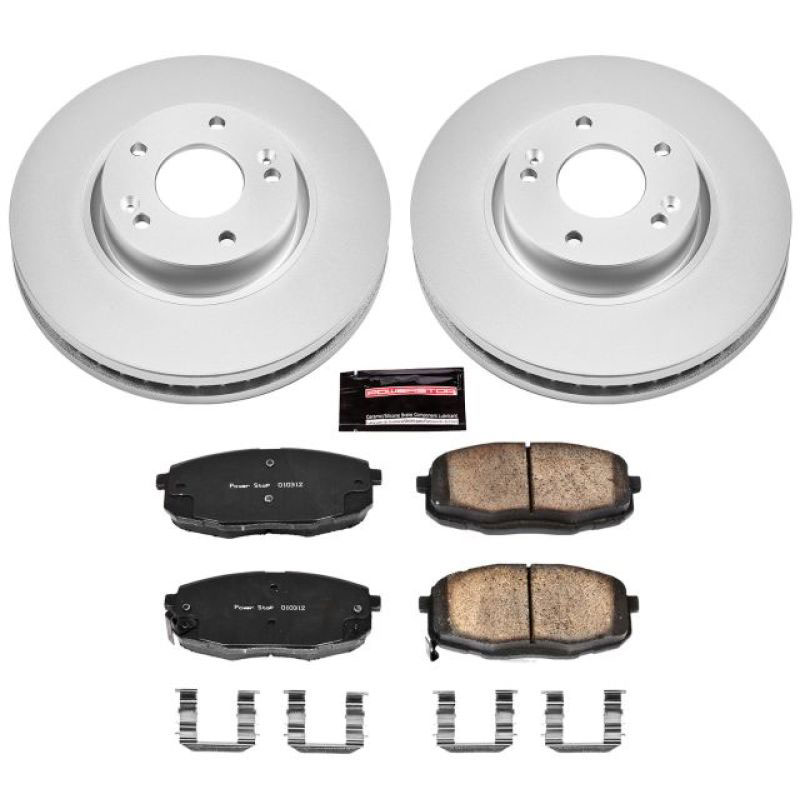 PowerStop crk5837 | Power Stop 10-13 Kia Forte Front Z17 Evolution Geomet Coated Brake Kit; 2010-2013