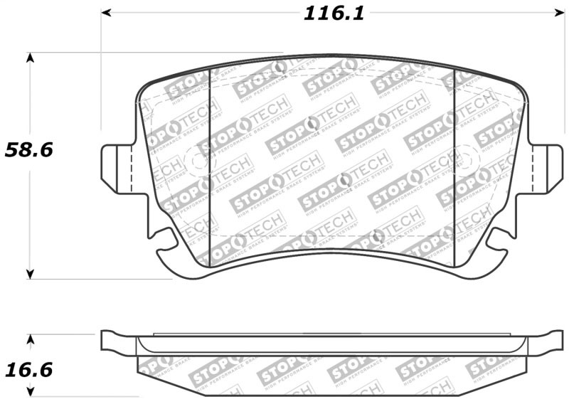 Stoptech 309.10180 | StopTech Sport Brake Pads Audi S4, Rear; 2004-2009